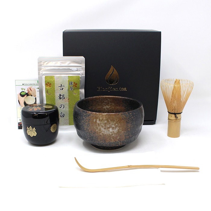 ほんぢ園限定 オリジナル 茶道 抹茶付 カジュアルお茶碗セット