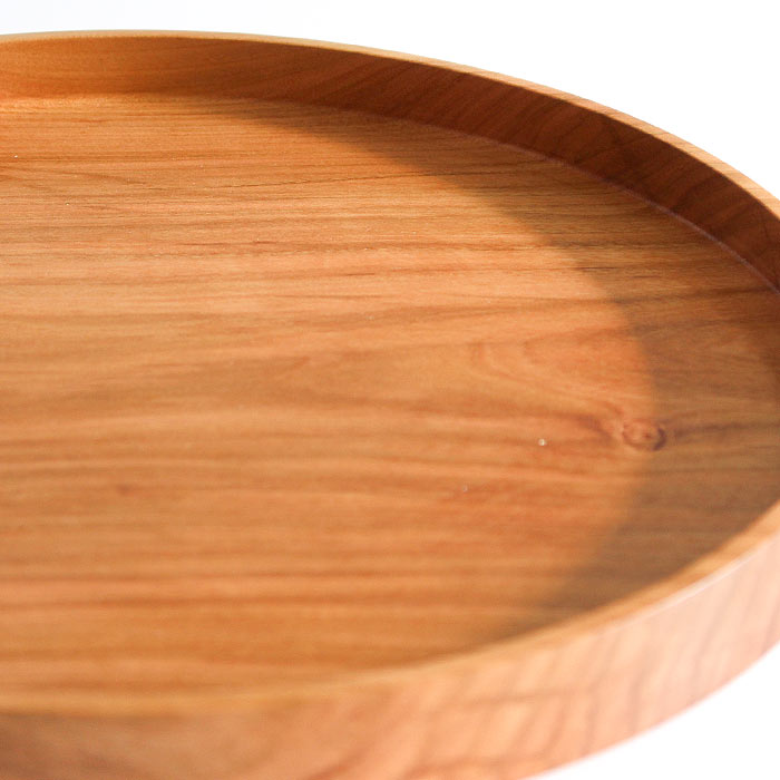 前田昌輝作 サクラ 尺盆 φ30×H2.8cm お盆 盆 トレー トレイ 木製