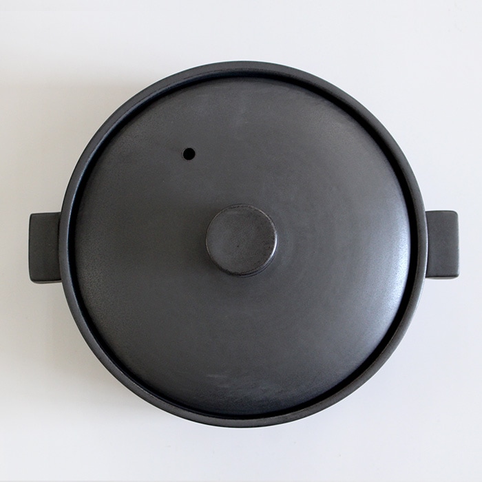 クラフト石川 直火平鍋 22cm【 黒/白 】 1700cc 7号サイズ