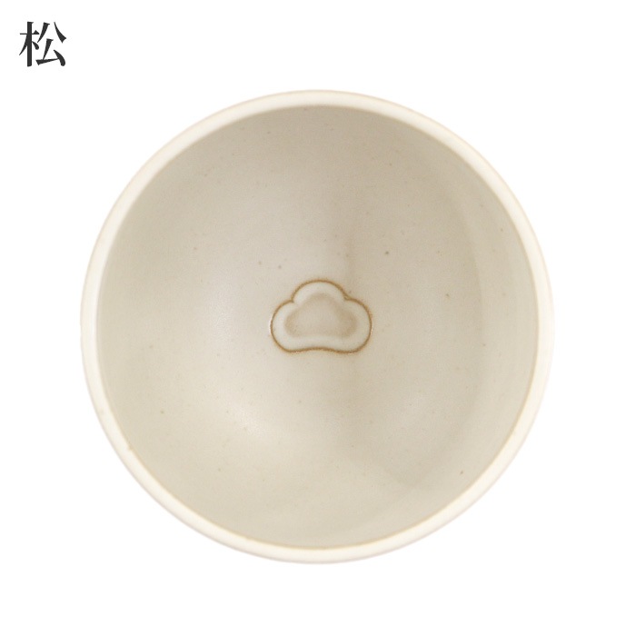 茶道具 抹茶茶碗 清水焼 陶謙窯 茶かざり抹茶碗 白 [ 松 / 桜