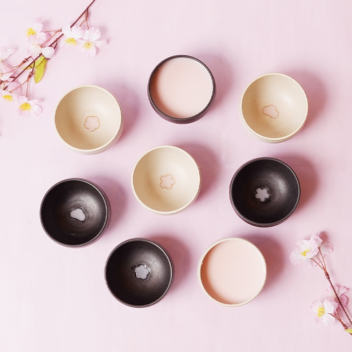 茶道具 抹茶茶碗 清水焼 陶謙窯 茶かざり抹茶碗 白 [ 松 / 桜
