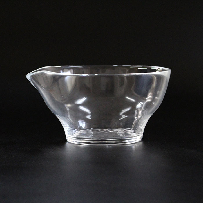 茶道具 抹茶茶碗 ガラス 松ヶ岡ガラス 片口抹茶碗 クリア