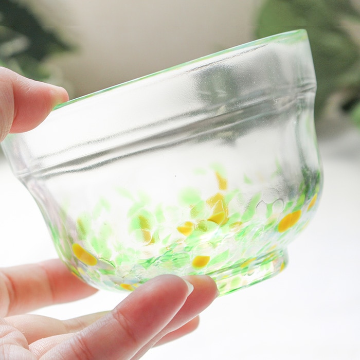 茶道具 抹茶茶碗 ガラス 松ヶ岡ガラス わかくさ抹茶碗（W-620