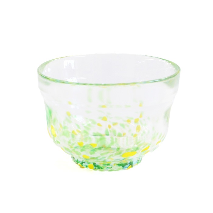 ガラス抹茶茶碗 茶道具 抹茶茶碗 ガラス 松ヶ岡ガラス わかくさ抹茶碗（W-620