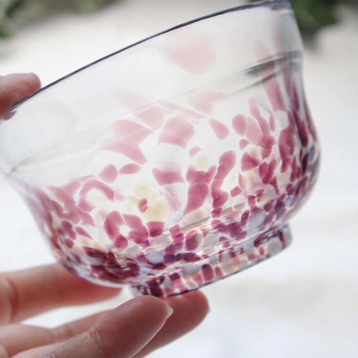 日本製ガラス ガラス抹茶碗 色ガラス