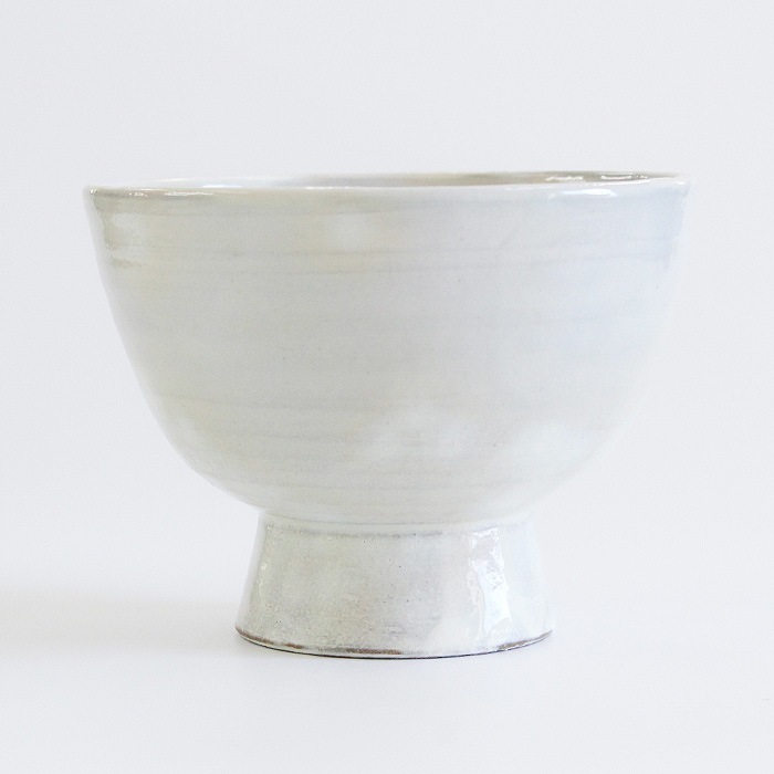 茶道具 抹茶茶碗 清和窯 粉引 雪花