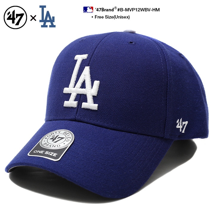 ドジャース 公式 LA キャップ 青 コーデ 47 ローキャップ メンズ