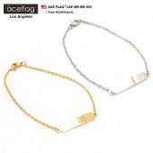 �֥쥹��å� b�� �ҥåץۥå� ���ȥ꡼�ȷ� �ե��å���� ��SKINNY ID PLATE AZUKI CHAIN BRACELET�� �������ե�å� ACEFLAG �֥��֥�� ������� ����С� ID�ץ졼�� F������ �˽����� ���ե� AF-BR-BR-005