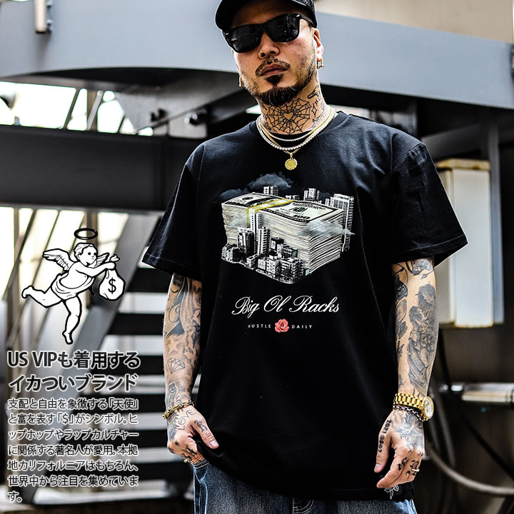 HASTA MUERTE Tシャツ 半袖 メンズ 黒 大きいサイズ オーバーサイズ