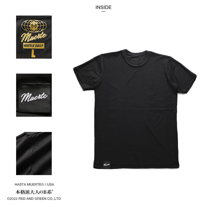 HASTA MUERTE Tシャツ 半袖 メンズ 黒 白 大きいサイズ オーバーサイズ