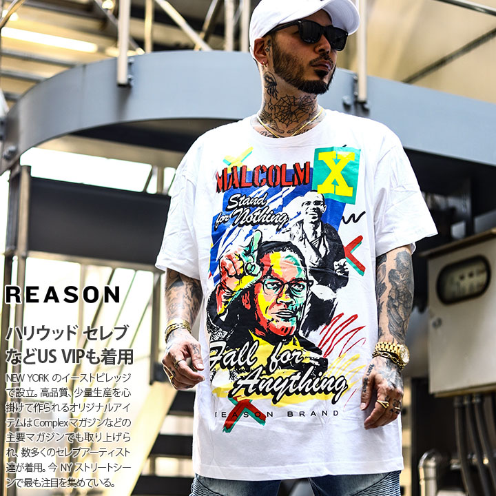 【XL】新品 マルコムX Tシャツ Malcom X REASON MALCOLM X T-Shirt REASON Brand All Over Print AOP Black Rights