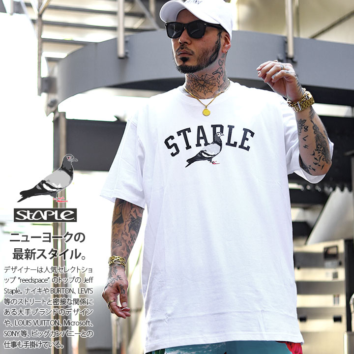 STAPLE Tシャツ 半袖 メンズ レディース 春夏用 ゴールド/青/白/黒 M 