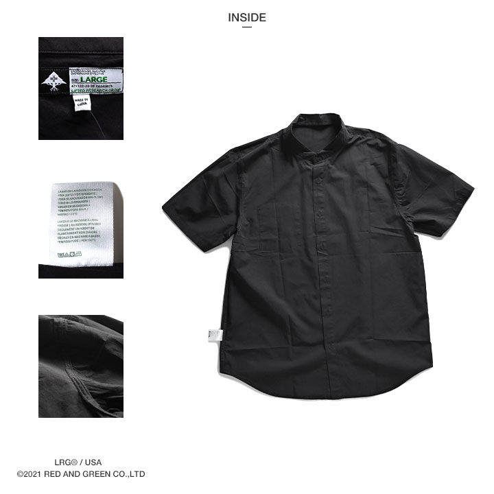 LRG 半袖シャツ メンズ レディース 春夏用 黒/赤 大きいサイズ LRG 半袖シャツ メンズ レディース 春夏用 黒/赤 大きいサイズ