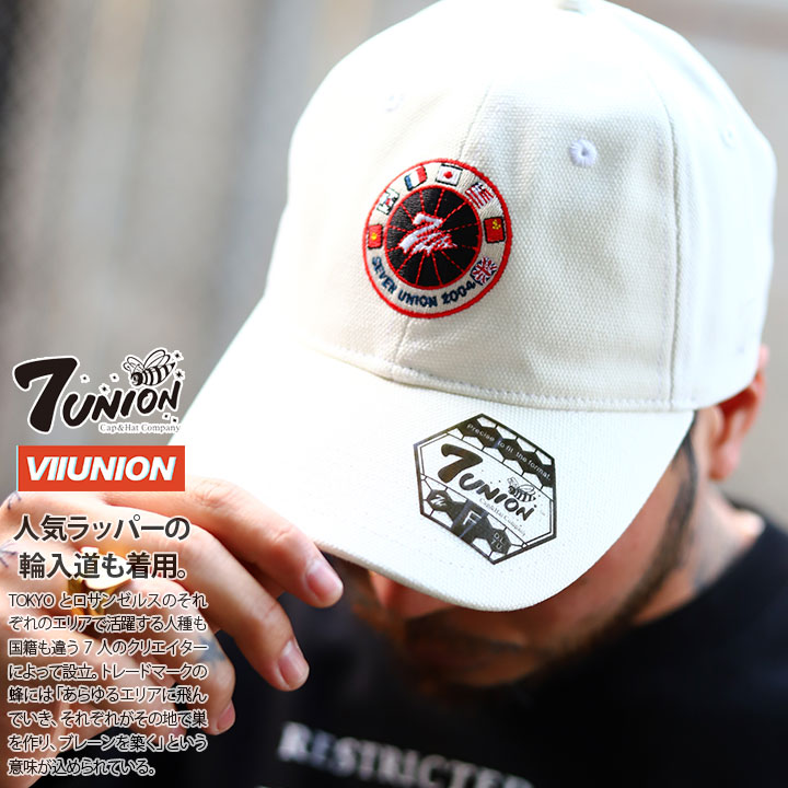 7union キャップ メンズ レディース 春夏秋冬用 白/黒 セブンユニオン 