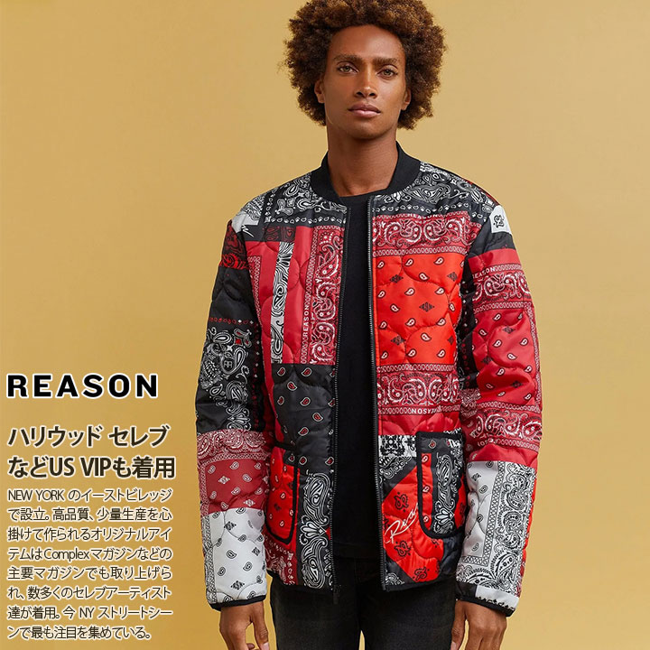 REASON アウター 秋 長袖 中綿 ジャケット ブルゾン メンズ 春秋冬用