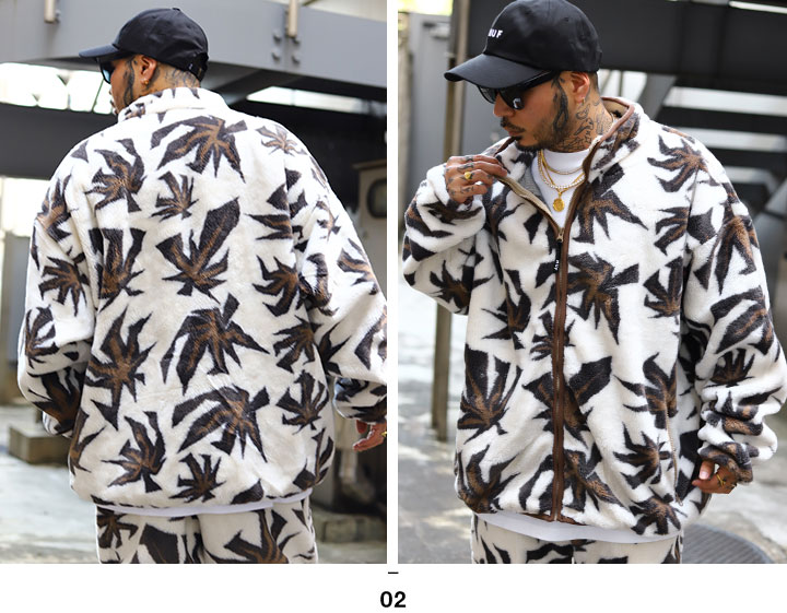 HUF アウター 長袖 ボア フリース ブルゾン メンズ 春秋冬用 全2