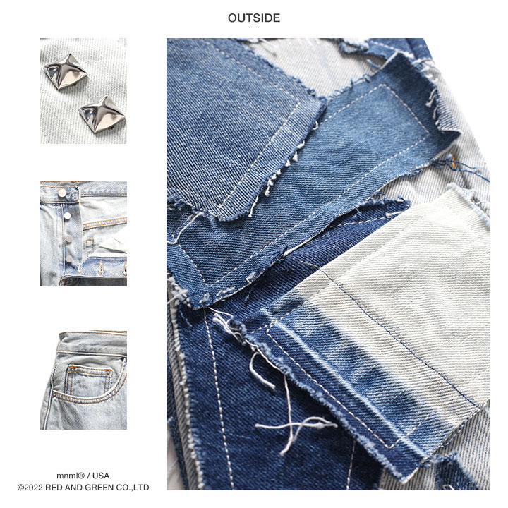 mnml フレアデニム 30インチ mnml ミニマル B119 ブーツカット フレア