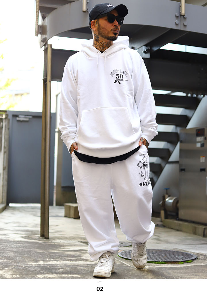 ACEFLAG 上下セット 長袖 ブランド メンズ 春秋冬用 黒/白 大きい