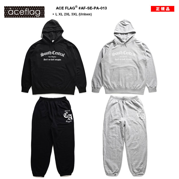ACEFLAG 上下セット 長袖 ブランド メンズ 春秋冬用 黒/グレー