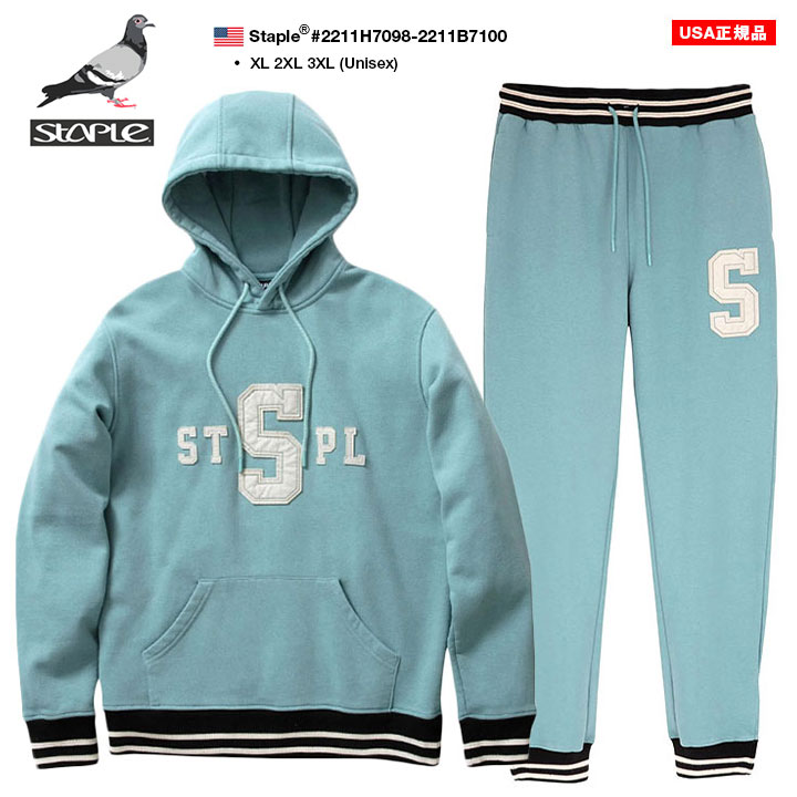 STAPLE 上下セット 長袖 ブランド メンズ 水色 大きいサイズ  