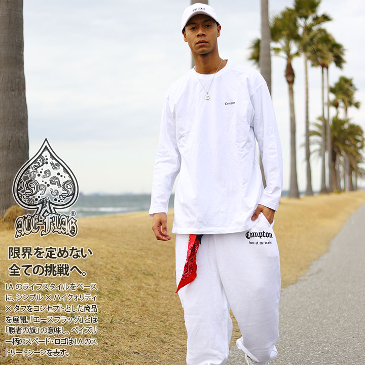 ACEFLAG 上下セット 長袖 ブランド メンズ 春秋冬用 白/黒 大きい