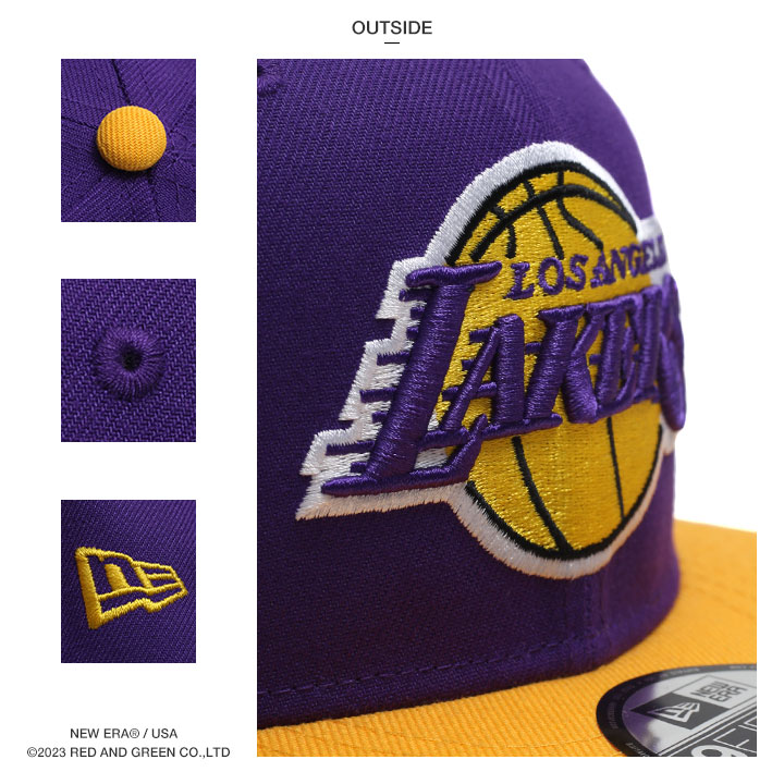 NEW ERA レイカーズ　ロゴキャップ 海外モデル レイカーズ ニューエラ キャップ メッシュ スナップ 帽子 海外