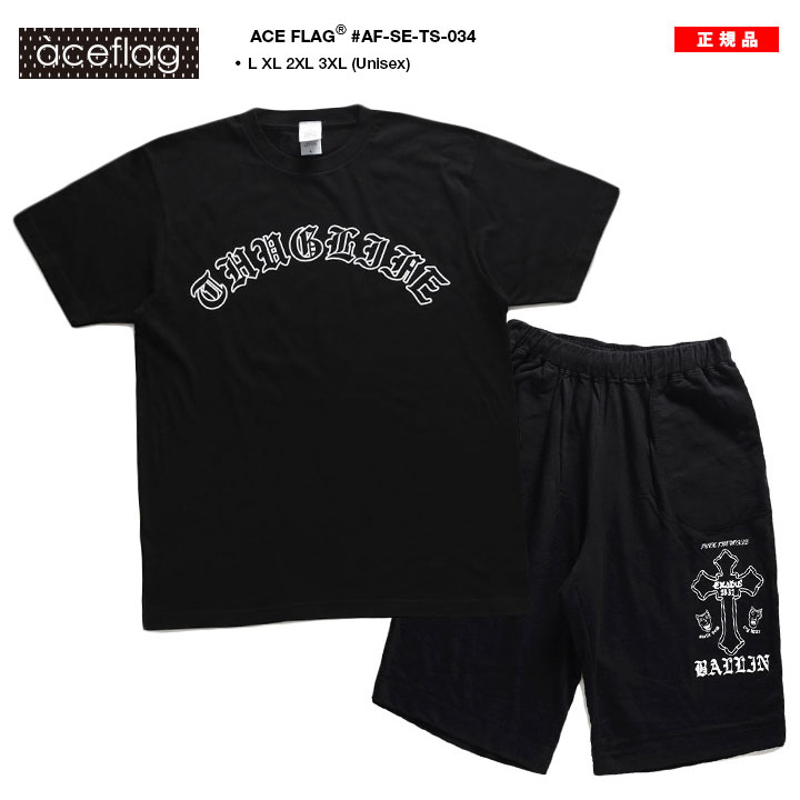 ACE FLAG 上下セット 半袖 ブランド Tシャツ ハーフパンツ 上下 メンズ