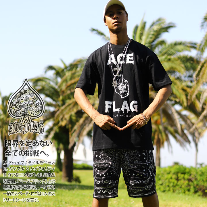 ACE FLAG 上下セット 半袖 ブランド Tシャツ ハーフパンツ メンズ 春夏