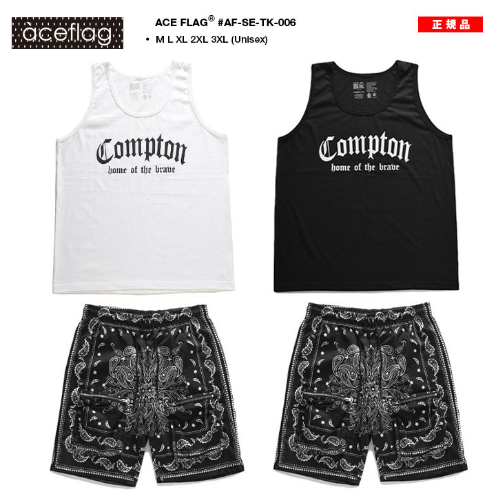 ACE FLAG 上下セット ノースリーブ ハーフパンツ 上下 メンズ 全6色