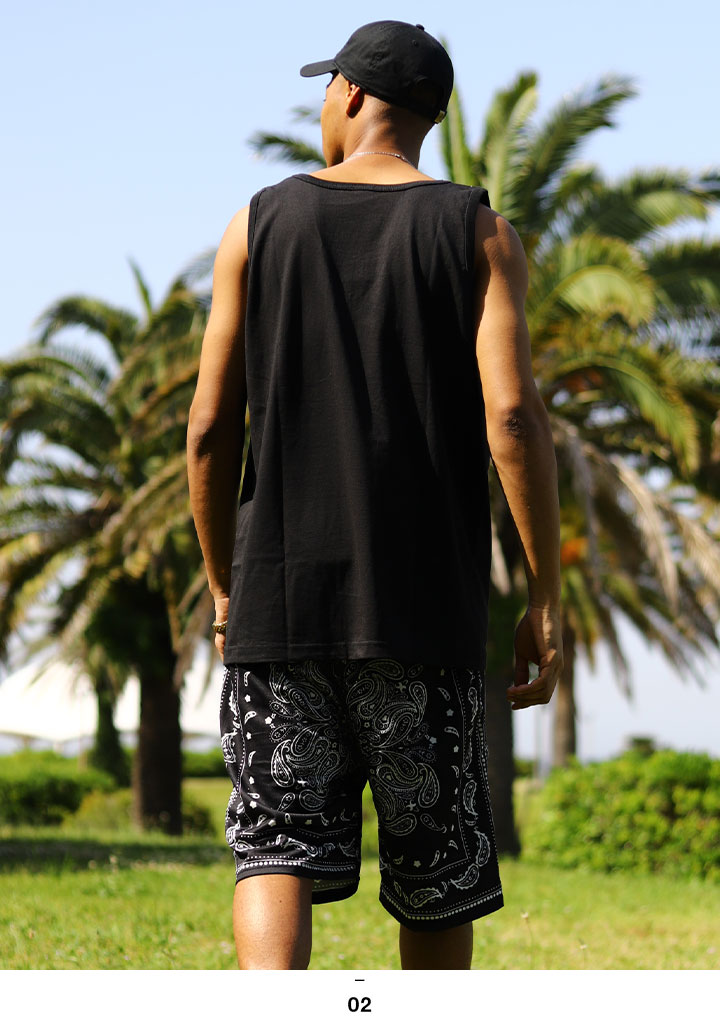 ACE FLAG 上下セット ノースリーブ ハーフパンツ 上下 メンズ 春夏用