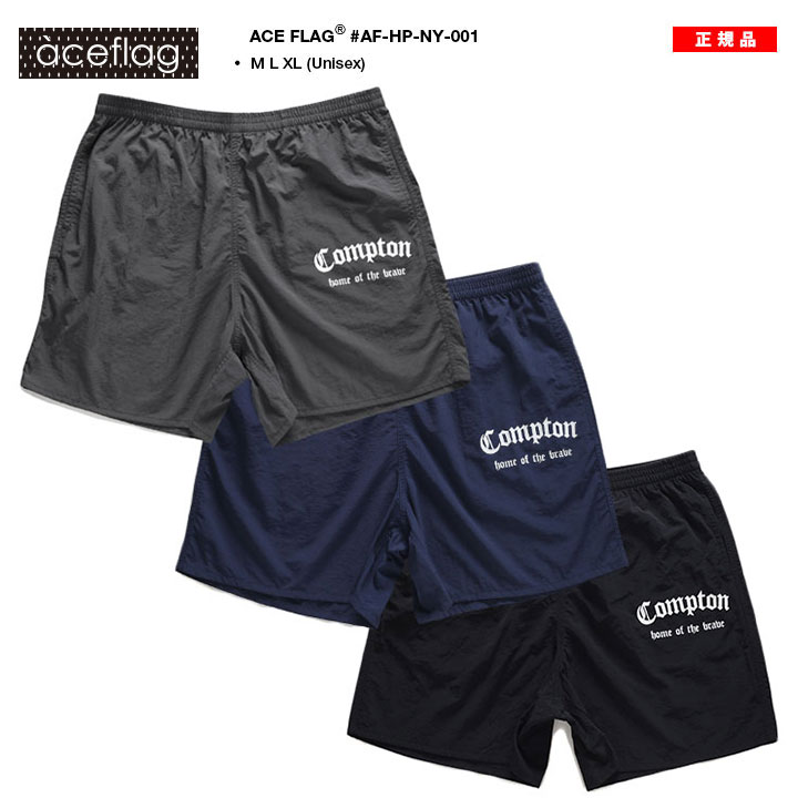 ACEFLAG ハーフパンツ ナイロン メンズ 春夏用 グレー/紺/黒 大きい