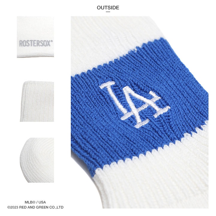 ドジャース 公式 LA くつ下 MLB ロサンゼルス 靴下 ソックス ミドル丈