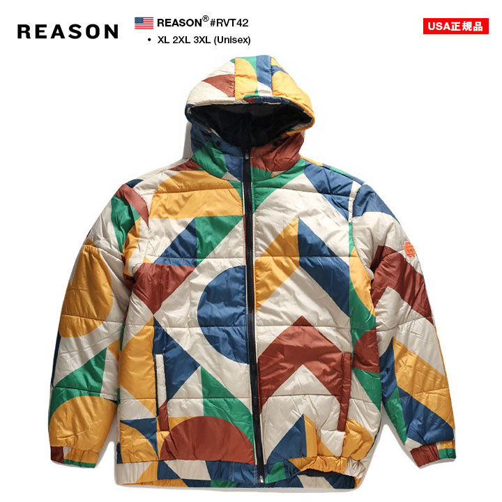 REASON アウター フード 長袖 中綿 パーカー ジャケット ブルゾン 