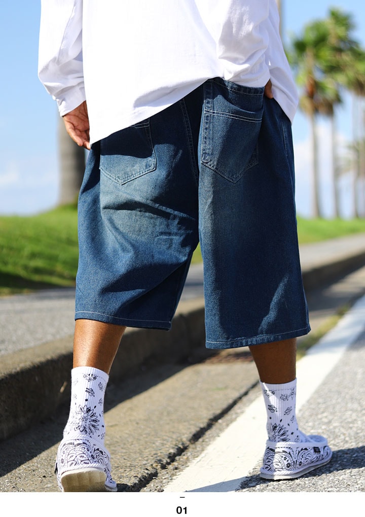 ACE FLAG ハーフパンツ デニム メンズ 大きいサイズ エースフラッグ