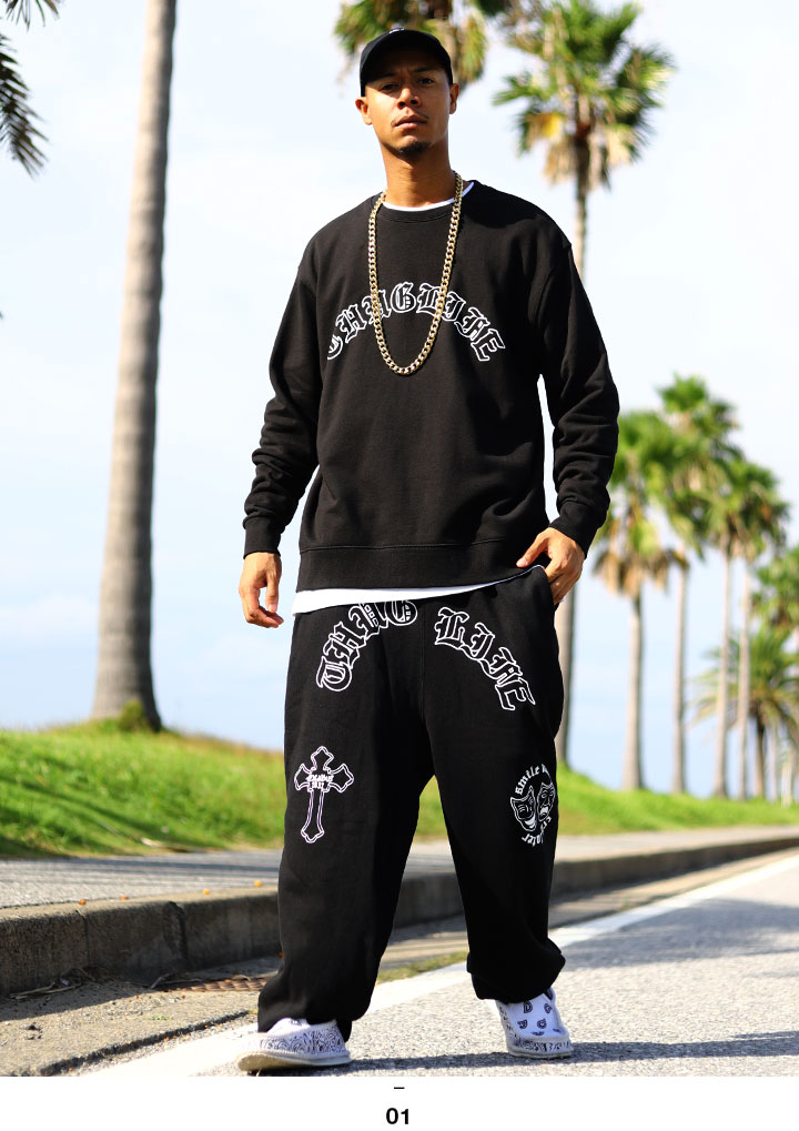 スウェット　上下　黒　ブラック ACEFLAG 上下セット 長袖 メンズ 春秋冬用 黒/グレー 大きい