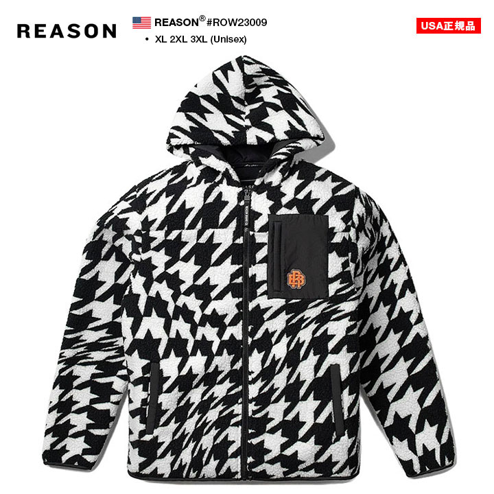 REASON アウター 長袖 ボア フリース パーカー ブルゾン メンズ