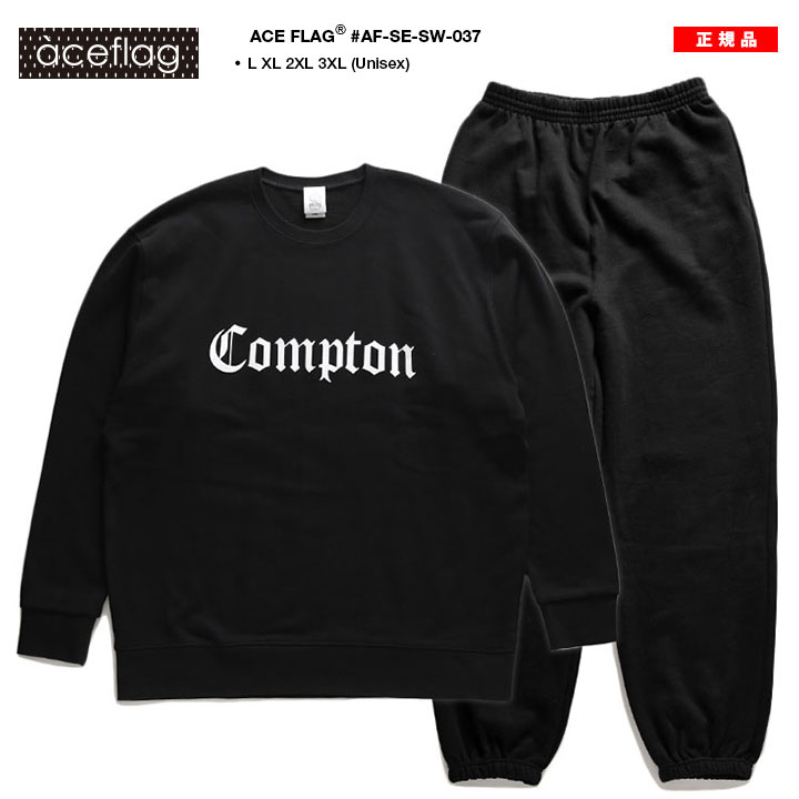 ACE FLAG 上下セット 長袖 スケボー メンズ 黒 大きいサイズ エース