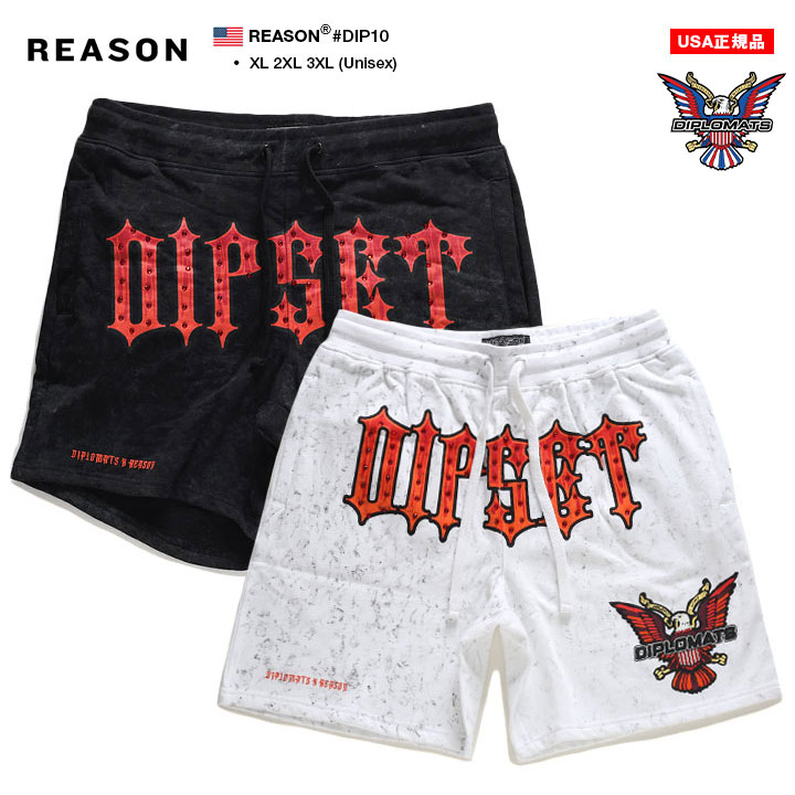 某メーカー × REASON Dipset 裏起毛 スウェット ハーフパンツ コラボ 限定 パンツ