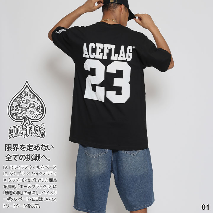 ACE FLAG 上下セット 半袖 ブランド Tシャツ デニム ハーフパンツ