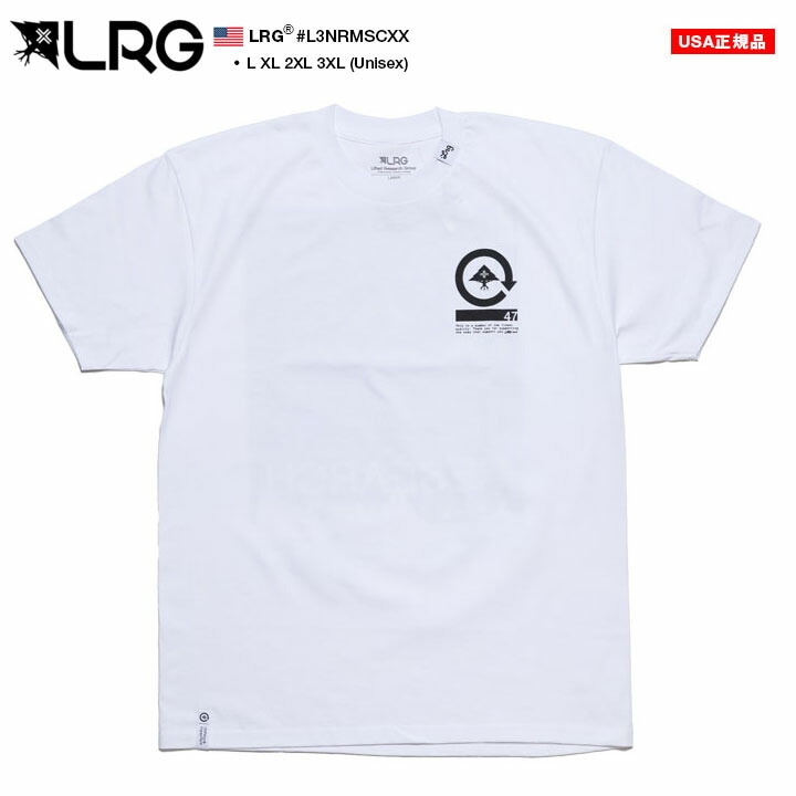 GロゴTシャツ　白　ティシャツ　メンズTシャツ LRG Tシャツ 半袖 メンズ 春夏用 白 大きいサイズ エルアールジー