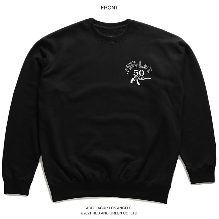 ACEFLAG ���ȥ꡼�ȷ� �ȥ졼�ʡ� Ĺµ ΢�ѥ��� ��� ��ǥ����� �� �� �礭�������� �������ե�å� �������å� ������ THUG LIFE �����饤�� b�� �ҥåץۥå� �ե��å���� ���� �֥��� �� AF-TL-SW-021