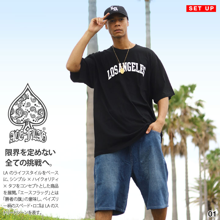 ACE FLAG �岼���å� Ⱦµ �֥��� LA �����󥼥륹 T����� �ǥ˥� �ϡ��եѥ�� �岼 ��� �ղ��� ��4�� �礭�������� �������ե�å� ���åȥ��å� �����ѥ� G�ѥ� ������ �ӥå����륨�å� b�� �ҥåץۥå� ���ȥ꡼�ȷ� �ϥ� ���� AF-SE-TS-138