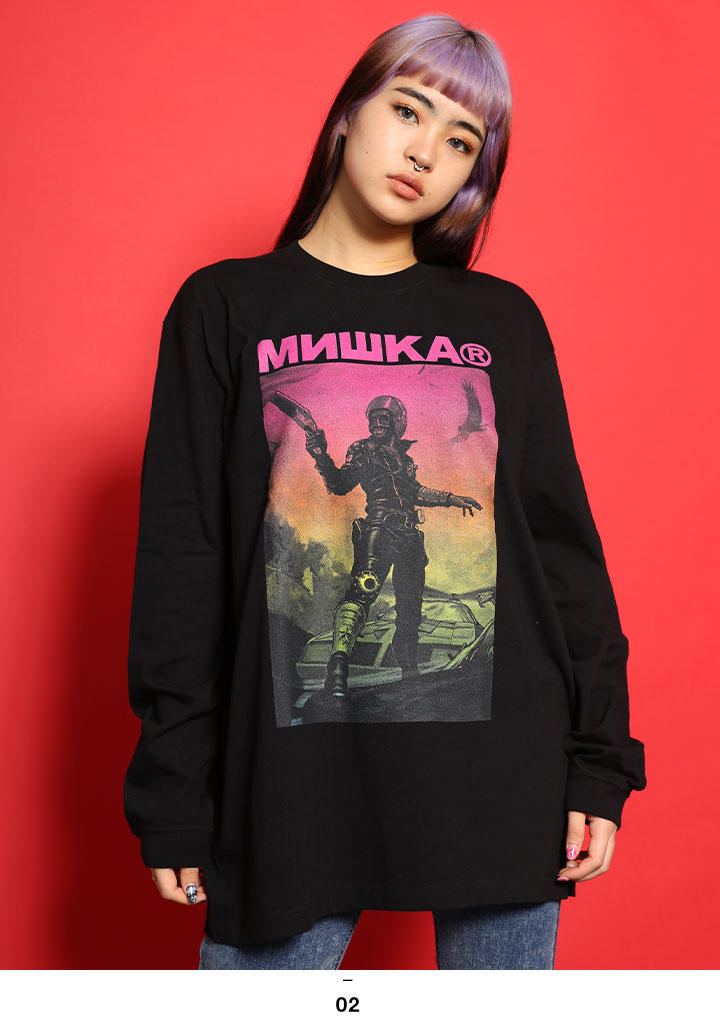 MISHKA ����T ��� �ս����� �� �� �ۥ磻�� �֥�å� �礭�������� �ߥ��� T����� Ĺµ ������� ���ä����� �ڤ��ؤ� KEEPWATCH �����ץ����å� ��̤�� ��� b�� �ҥåץۥå� �ե��å���� ���å� �Х�� ���ȥ꡼�ȷ� �ϥ� �֥��� �� M1025L