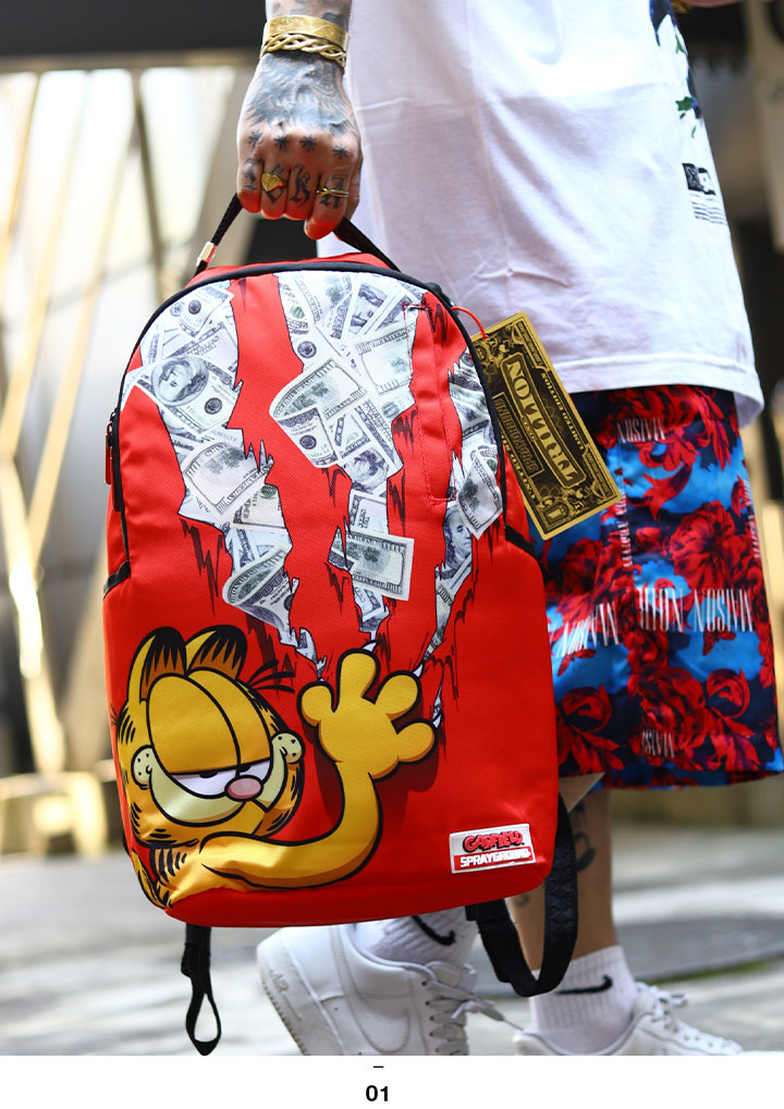 SPRAY GROUND �� �����ե������ ���å� �礭�� ������ �ⵡǽ ��� �� �礭�������� Garfield ���� ����� �������å� ���ץ졼���饦��� �Хå� ������� �ɥ��� ���ӡ�����å� ǭ b�� �ҥåץۥå� �ե��å���� ���ȥ꡼�ȷ� �ϥ� �֥��� 2022�ղ� ���� B4112