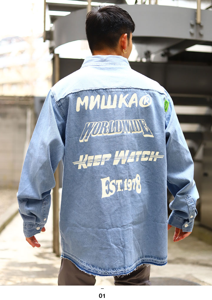 MISHKA Ĺµ����� ��� ��ǥ����� �ս����� �� M-2XL �礭�������� �ߥ��� ���ä����� ������� �ǥ˥� ���ȥ饤�� ���� �������ȥ꡼ ���� KEEPWATCH �ܶ� �ϥ��⡼�� �ҥåץۥå� ���ȥ꡼�ȷ� �֥��� �� ����M21000207