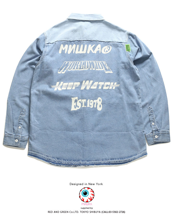 MISHKA Ĺµ����� ��� ��ǥ����� �ս����� �� M-2XL �礭�������� �ߥ��� ���ä����� ������� �ǥ˥� ���ȥ饤�� ���� �������ȥ꡼ ���� KEEPWATCH �ܶ� �ϥ��⡼�� �ҥåץۥå� ���ȥ꡼�ȷ� �֥��� �� ����M21000207