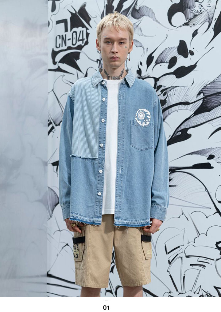 MISHKA Ĺµ����� ��� ��ǥ����� �ս����� �� M-2XL �礭�������� �ߥ��� ���ä����� ������� �ǥ˥� ���ȥ饤�� ���� �������ȥ꡼ ���� KEEPWATCH �ܶ� �ϥ��⡼�� �ҥåץۥå� ���ȥ꡼�ȷ� �֥��� �� ����M21000207