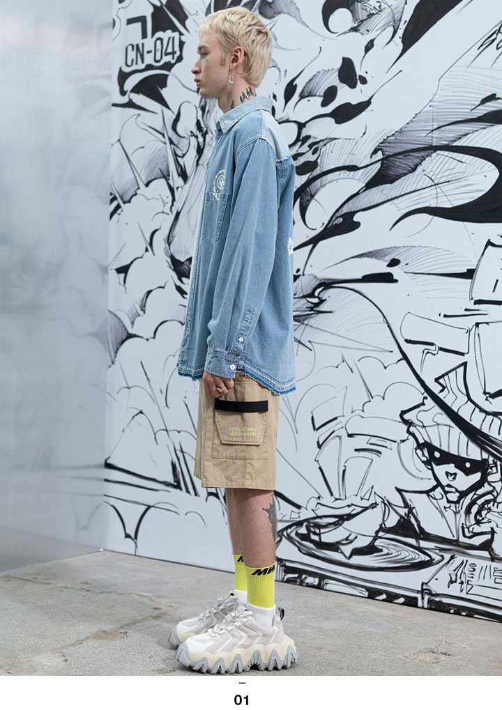 MISHKA Ĺµ����� ��� ��ǥ����� �ս����� �� M-2XL �礭�������� �ߥ��� ���ä����� ������� �ǥ˥� ���ȥ饤�� ���� �������ȥ꡼ ���� KEEPWATCH �ܶ� �ϥ��⡼�� �ҥåץۥå� ���ȥ꡼�ȷ� �֥��� �� ����M21000207