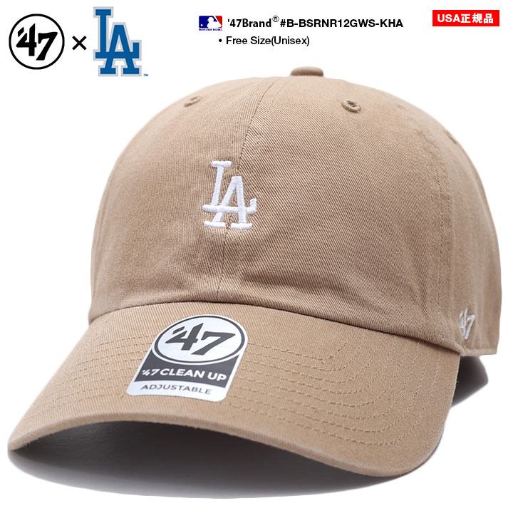 ドジャース 公式 LA キャップ ベージュ コーデ 47 ローキャップ