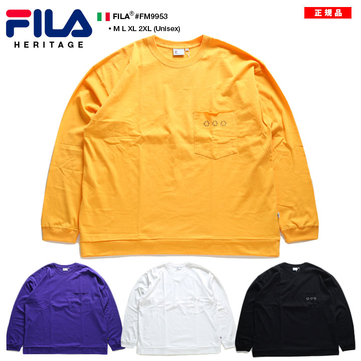 FILA heritage ����T ���ȥ꡼�� ��� ��ǥ����� �ս����� ��4�� �礭�������� �ӥå����륨�å� �ե��� �إ�ơ��� T����� Ĺµ �ݥ��å��դ� �ܥå������� ���ݡ��� ���� b�� HIPHOP ���ȥ꡼�ȷ� �ϥ� �֥��� �� ���� FM9953